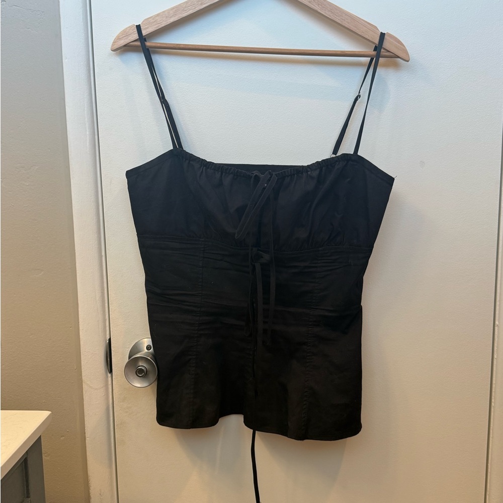 Zara Black Spaghetti Strap Women's Top